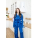 Жіночий костюм в піжамному стилі колір електрик