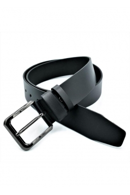 Ремінь чоловічий шкіряний Чорний
