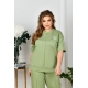 Жіночий прогулянковий костюм-двійка колір фісташка