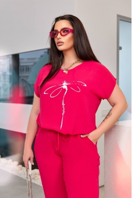 Жіночий костюм двійка колір малиновий