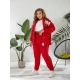 Жіночий прогулянковий костюм червоного кольору