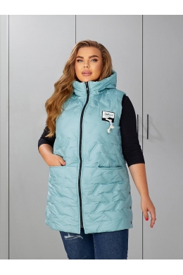 Жіноча жилетка з капюшоном колір оливка