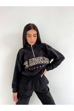 Жіночий костюм із флісу колір чорний