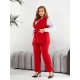 Жіночий костюм двійка жилет і штани колір червоний