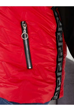 Жіноча жилетка колір з капюшоном колір червоний