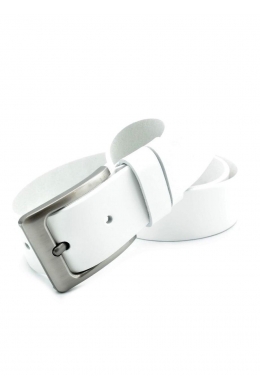 Ремінь чоловічий шкіряний білий