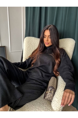 Жіночий костюм двійка з ангори колір чорний