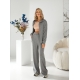 Жіночий вязаний прогулянковий костюм колір сірий