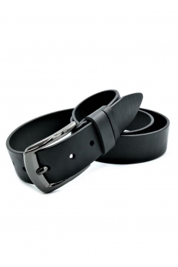 Ремінь чоловічий шкіряний чорний