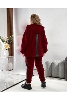 Жіночий стильний костюм двійка бордового кольору