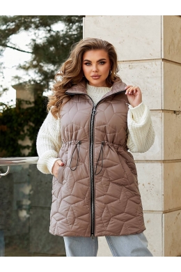 Жіноча жилетка без капюшона колір мокко