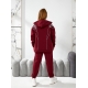 Жіночий теплий спортивний костюм колір бордовий