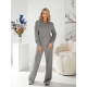 Жіночий вязаний прогулянковий костюм колір сірий