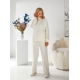 Жіночий прогулянковий костюм вязка колір молочний
