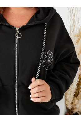 Теплий жіночий костюм на флісі колір чорний