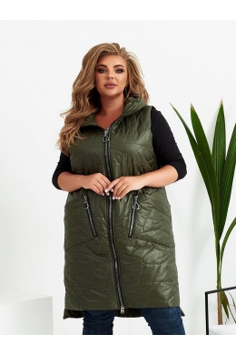 Жіночий жилет прямого крою колір хакі