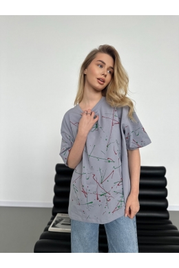 Жіноча базова футболка колір сірий