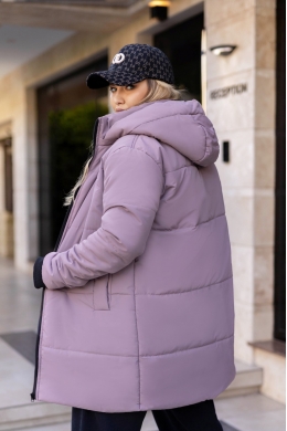 Жіноча куртка з капюшоном колір мокко