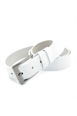 Ремінь чоловічий шкіряний Білий