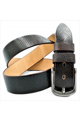 Шкіряний ремінь темно-коричневий