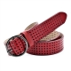 Шкіряний жіночий ремінь Червоний