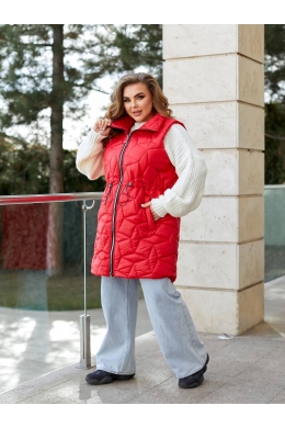 Жіноча жилетка без капюшона колір червоний