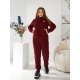 Жіночий флісовий костюм двійка колір бордо