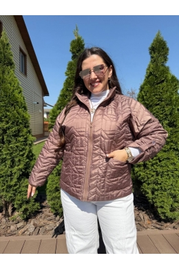 Жіноча демісезонна куртка кольору шоколад