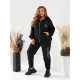 Теплий жіночий костюм на флісі колір чорний