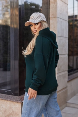 Жіноче тепле худі смарагдовий колір