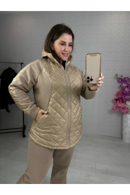 Жіночий костюм двійка колір бежевий