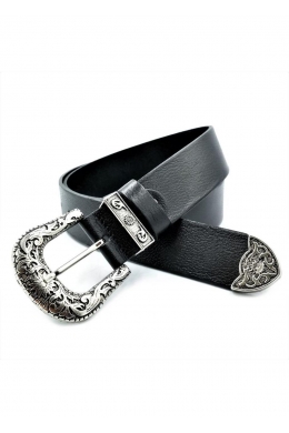 Жіночий шкіряний ремінь Чорний