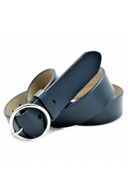 Шкіряний жіночий ремінь Синій