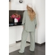 Жіночий костюм двійка кольору олива