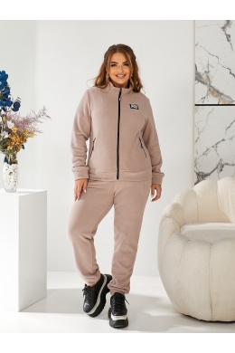 Жіночий флісовий костюм двійка колір беж