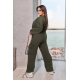 Жіночий спортивний костюм-двійка колір хакі Жіночий спортивний костюм-двійка колір хакі
