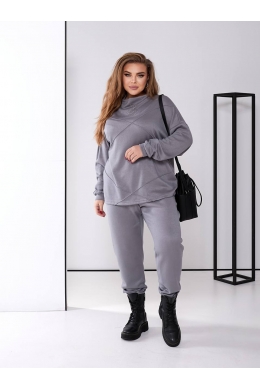 Жіночий костюм із ангори колір світло сірий
