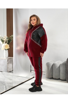 Жіночий стильний костюм двійка бордового кольору