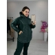 Жіночий костюм двійка колір смарагдовий