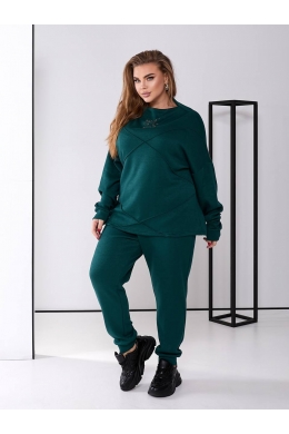 Жіночий костюм із ангори колір пляшка