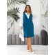 Комбіноване жіноче плаття вільного фасону колір морхвиля