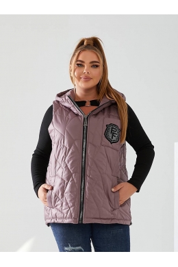 Жіноча жилетка з капюшоном колір запорошена троянда