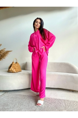 Жіночий костюм-двійка колір малина