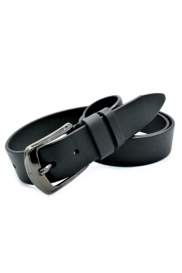 Ремінь чоловічий шкіряний чорний