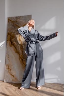 Костюм в піжамному стилі Estelle сірий