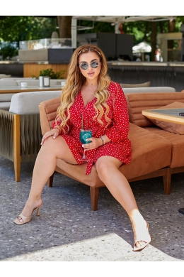 Жіночий комбінезон із шортами колір червоний