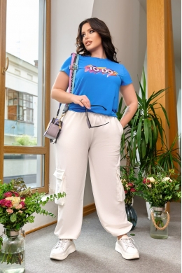 Жіноча футболка прямого крою колір джинс