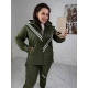 Жіночий костюм двійка колір хакі