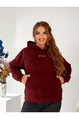 Жіноче флісове худі колір бордо