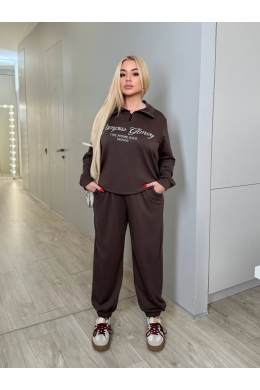 Жіночий костюм двійка шоколадного кольору